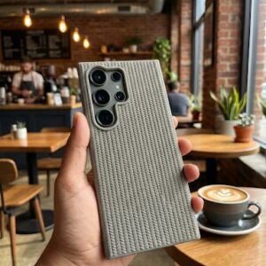 Linen Weave Soft-Touch Case For Sumsung Phone Series